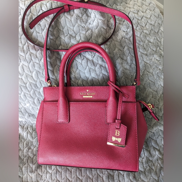 Kate Spade NWOT Cameron Street Cranberry Saffiano Leather Mini Satchel - Picture 2 of 9